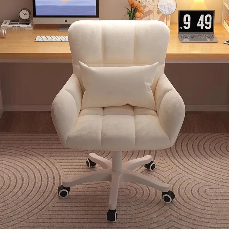 Hokku Designs Executive Makeup Waiting Office Chair Girl Nordic White